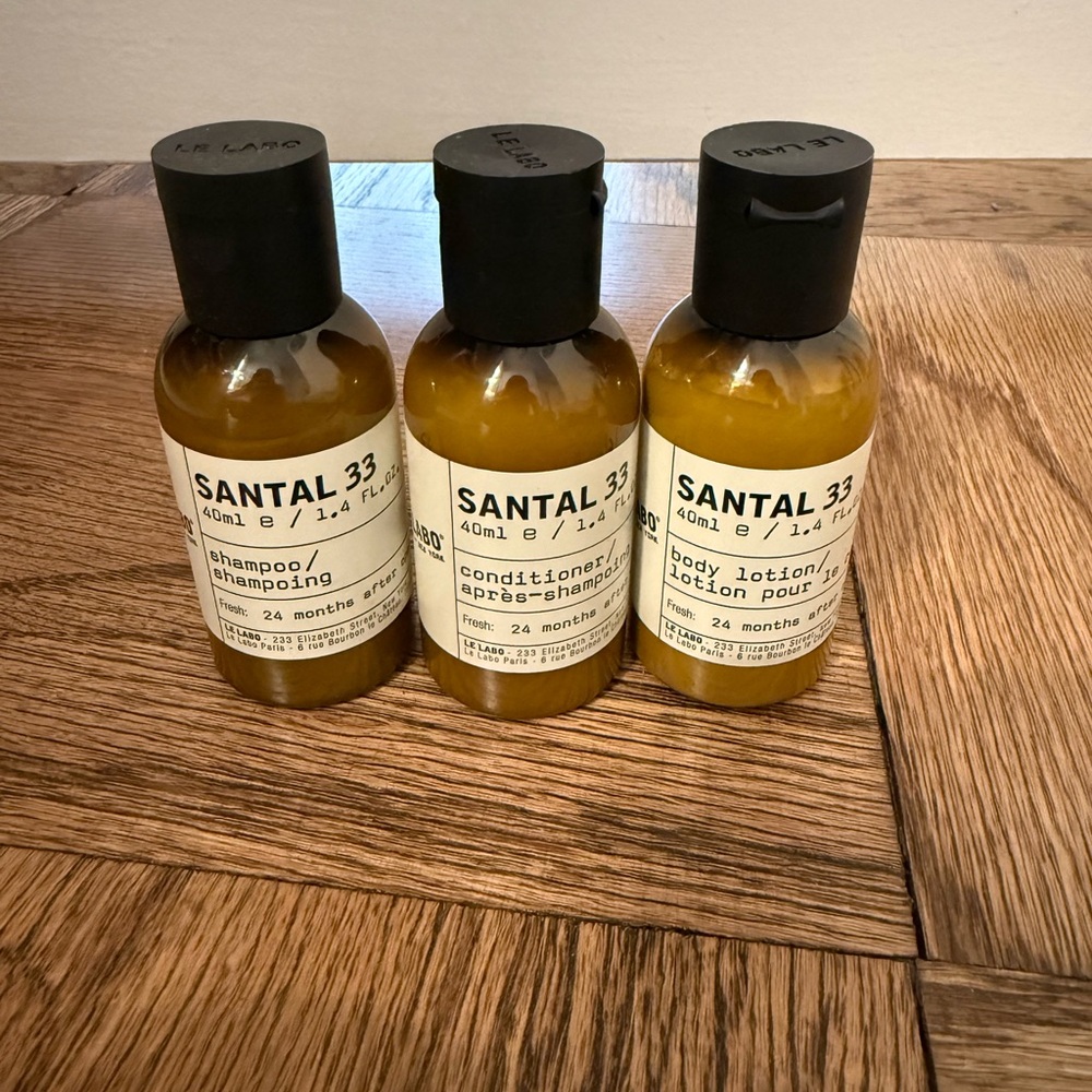 Le Labo Santal 33 Trio with Black Caps